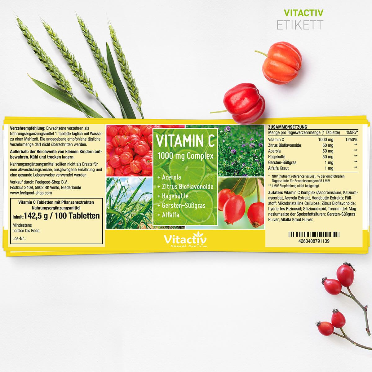 Vitactiv VITAMIN C 1000 mg Complex + Acerola