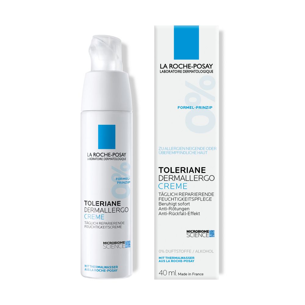 Toleriane Dermallergo Creme, feuchtigkeitsspendende Gesichtscreme für empfindliche, trockene und zu Allergien neigende Haut