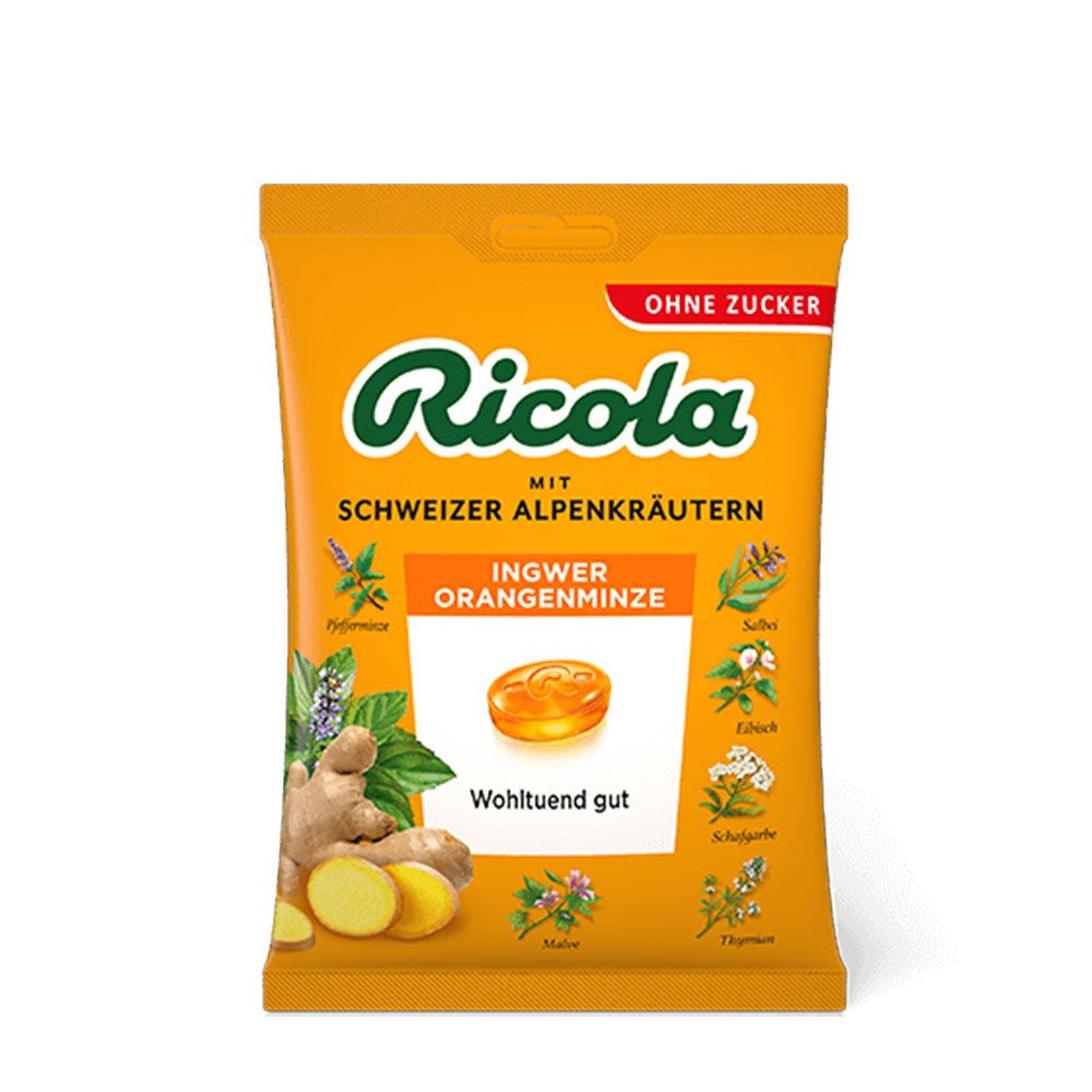 Ricola Ingwer Orangenminze Bonbons