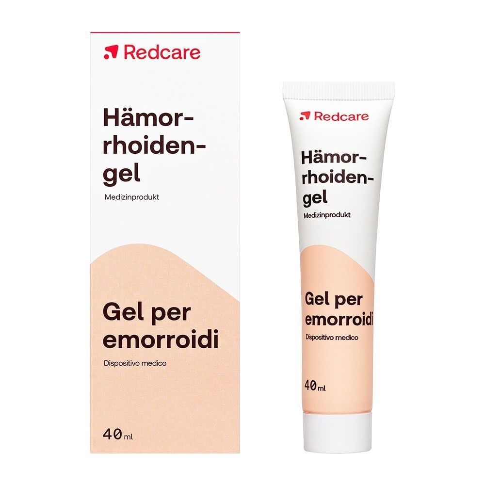 Redcare Hämorrhoidengel Tube und Verpackung, 40ml. Medizinprodukt.