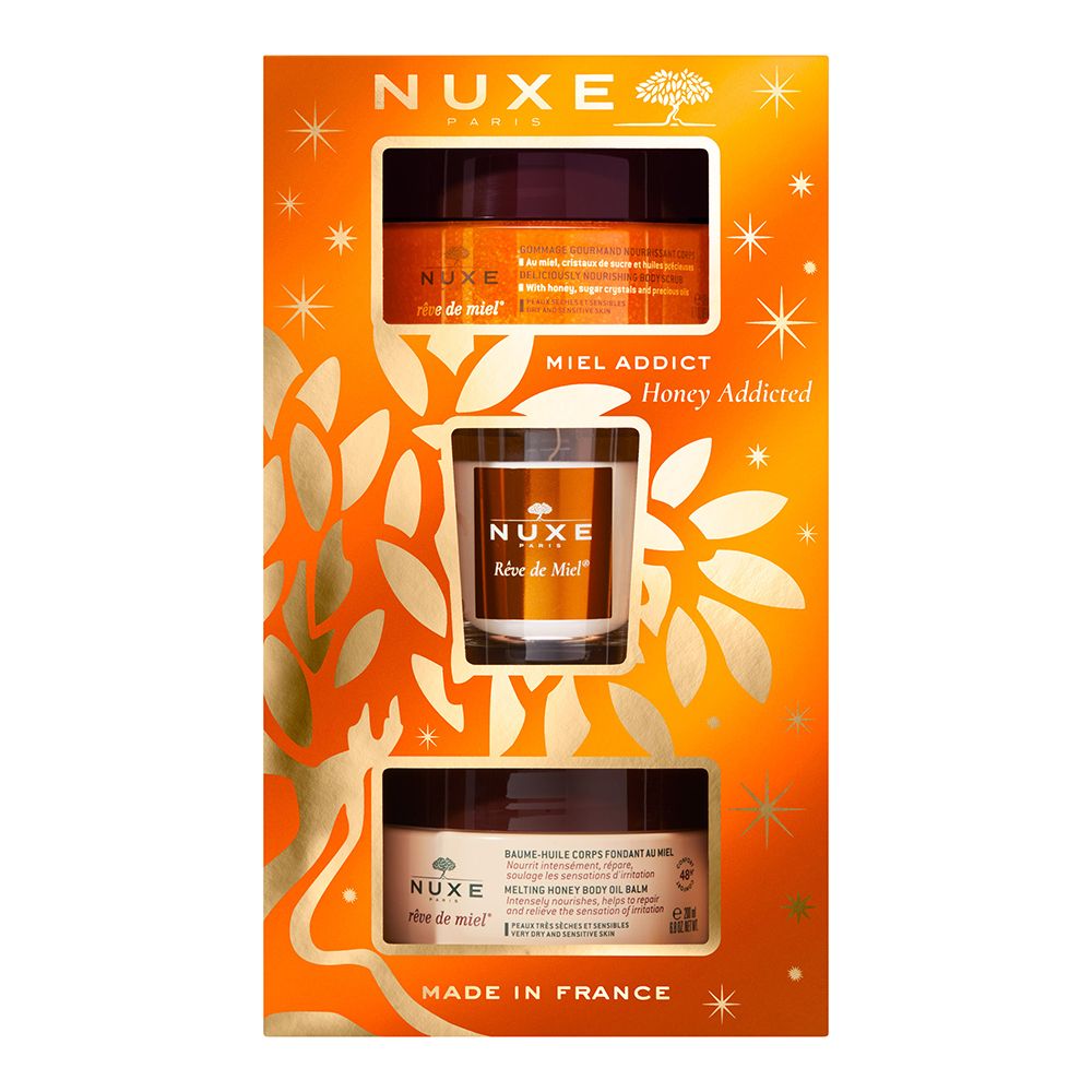 NUXE Geschenkset Rêve de Miel® Körperpeeling + reichhaltige Körpercreme bei sehr trockener Haut