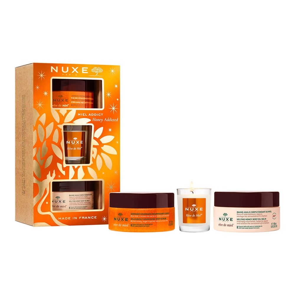 NUXE Geschenkset Rêve de Miel® Körperpeeling + reichhaltige Körpercreme bei sehr trockener Haut
