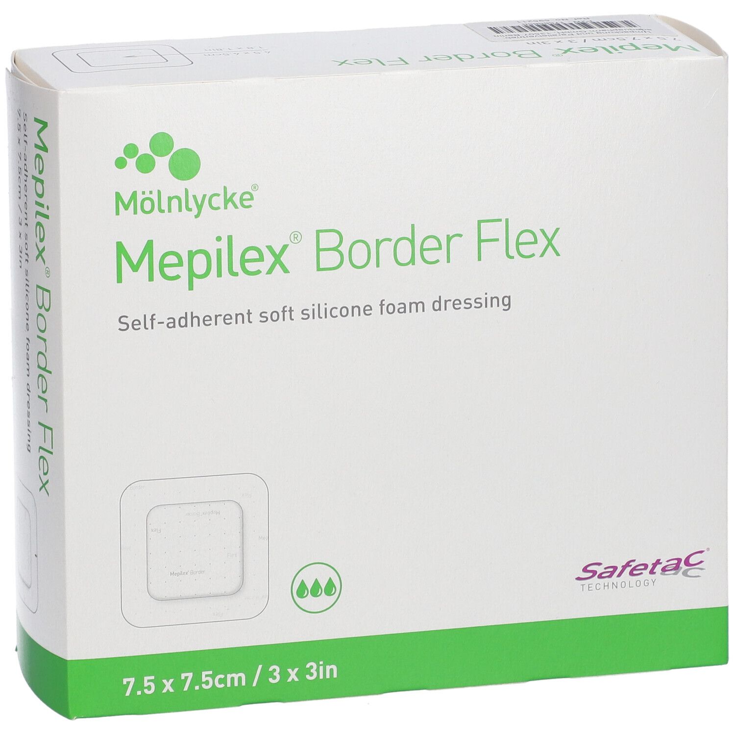 Mepilex® Border Flex 7,5 x 7,5 cm