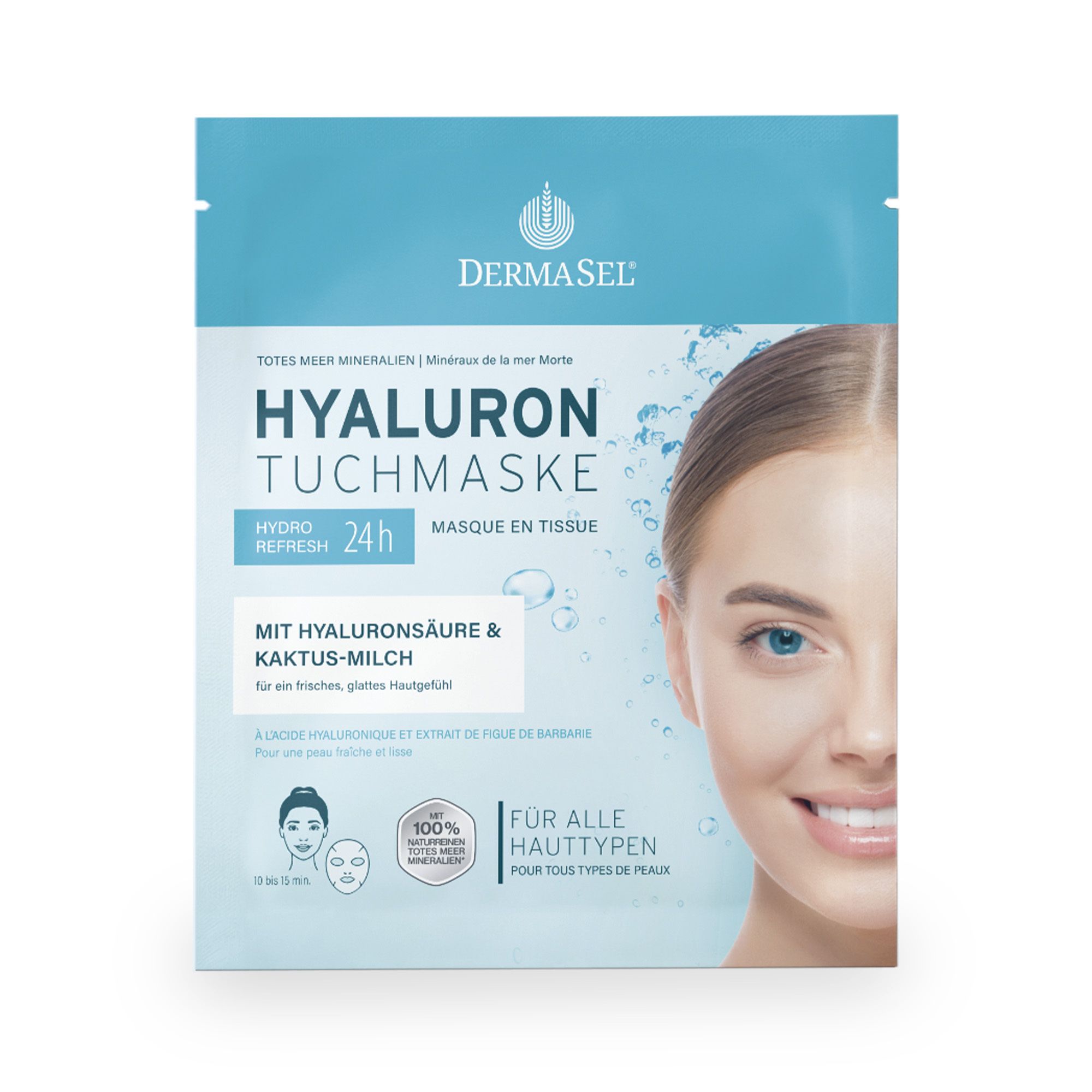 DERMASEL® Tote Meer Hyaluron Tuchmaske