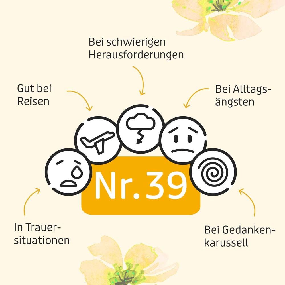 Grafik mit Symbolen für verschiedene Situationen: Reisen, Angst, Trauer, Gedankenkarussell.
