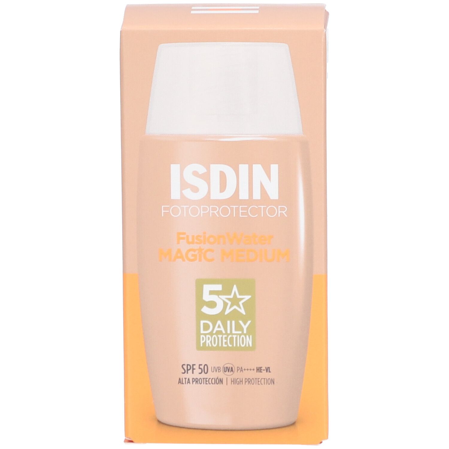 Fotoprotector ISDIN Fusion Water Color Medium LSF 50 ultraleichter getönter Sonnenschutz für leicht gebräunte Haut