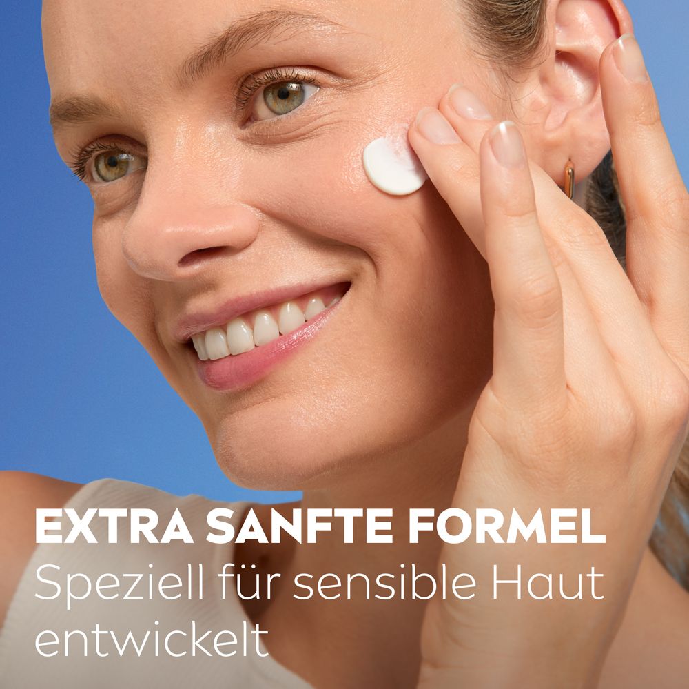 Nivea Beruhigende Nachtpflege Tube mit 24h Feuchtigkeit + Regeneration, Traubenkernöl, für sensible Haut.