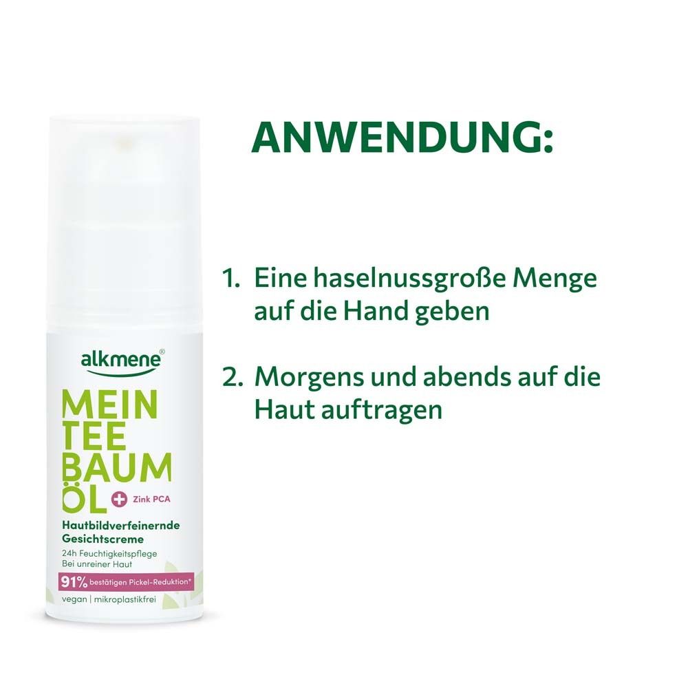 Anwendung: Haselnussgroße Menge auf die Hand geben. Morgens und abends auf die Haut auftragen.