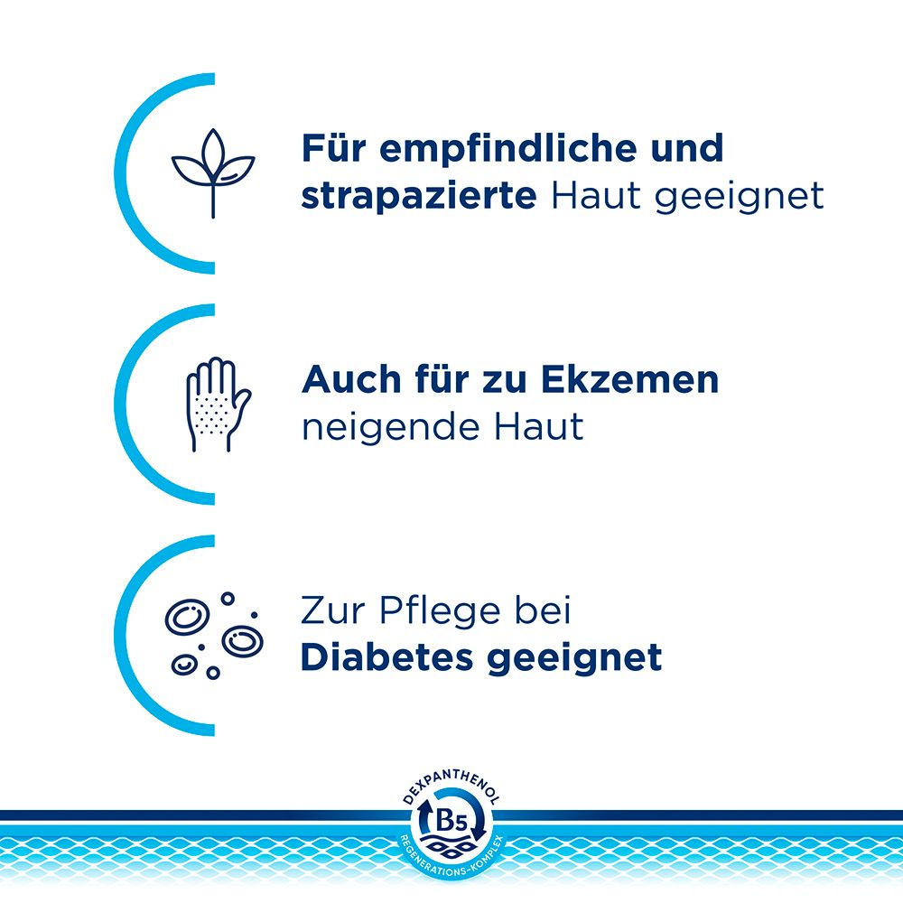 Bepanthol® DERMA Regenerierender Handbalsam für die tägliche Pflege, beruhigt sofort juckende, trockene Hände, zieht schnell ein und spendet bis zu 48h Feuchtigkeit. Mit B5-Regenerations-Komplex