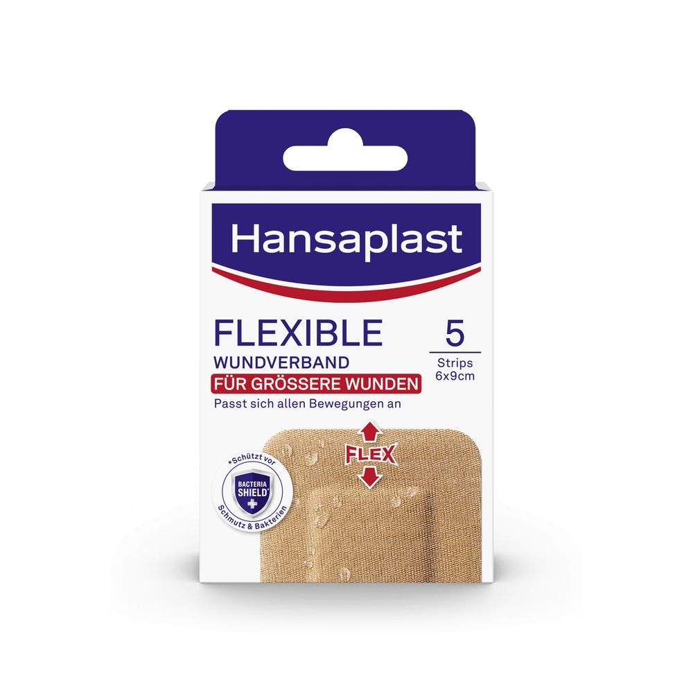 Hansaplast Flexible Wundverband für größere Wunden 6 x 9,5 cm