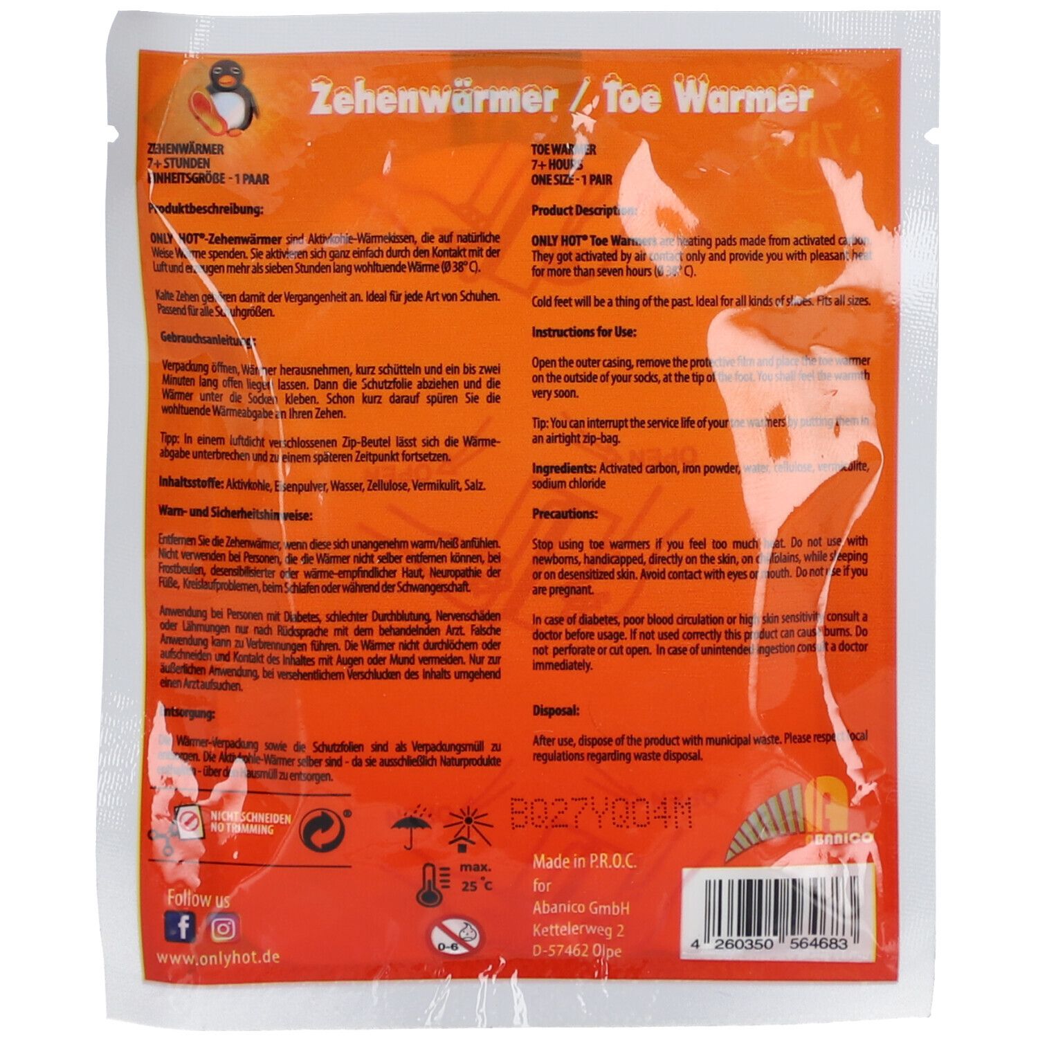 Only Hot® Zehenwärmer