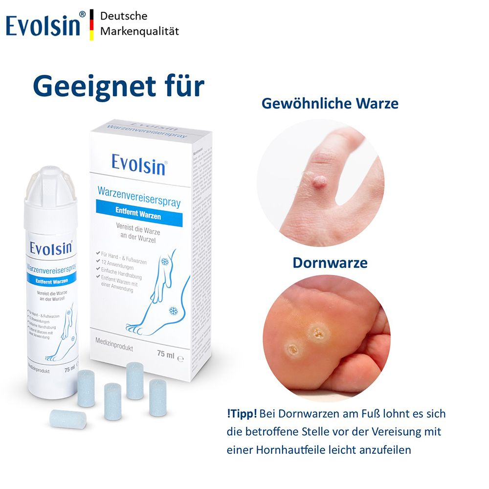 Evolsin® Warzenvereiser – Entfernung von Warzen und Dornwarzen sicher & effektiv