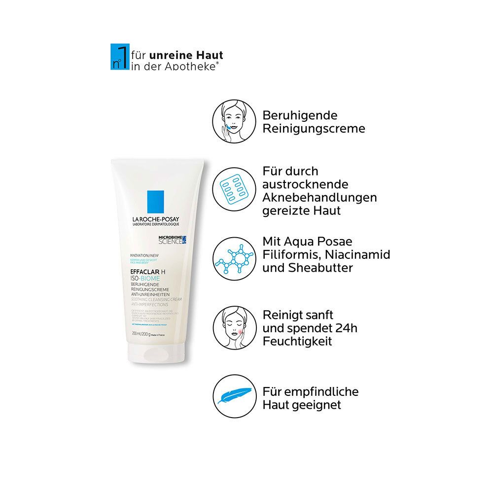 La Roche Posay EFFACLAR H ISO-BIOME Reinigungscreme für das Gesicht