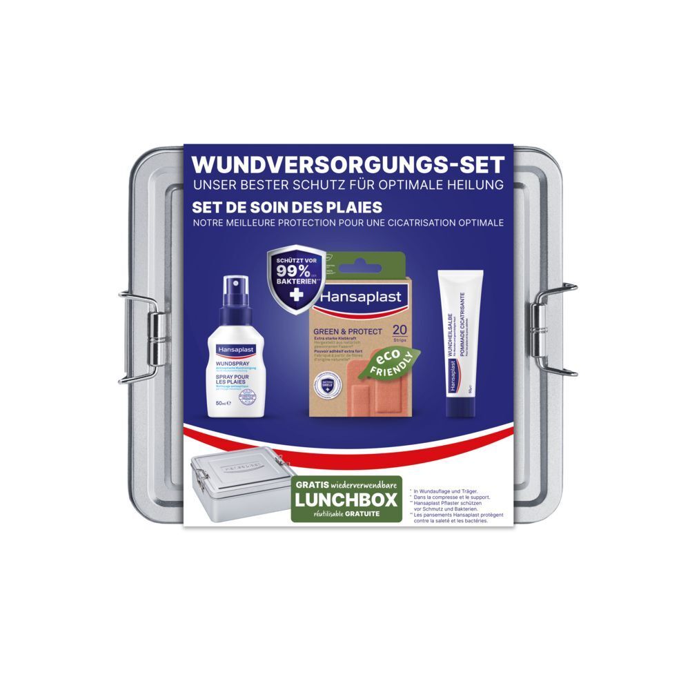 Hansaplast Wundversorgungs-Set Green & Protect Box