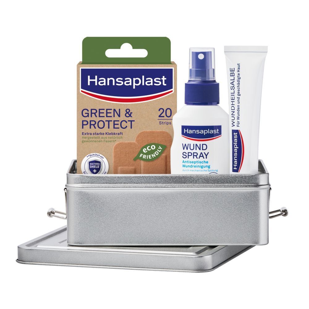 Hansaplast Wundversorgungs-Set Green & Protect Box