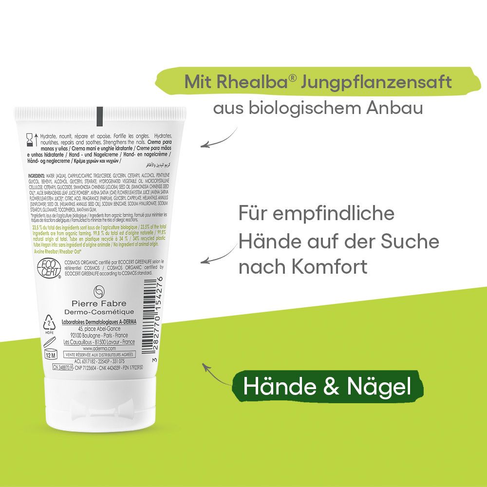 A-DERMA Feuchtigkeistspendende Hand- und Nagelcreme