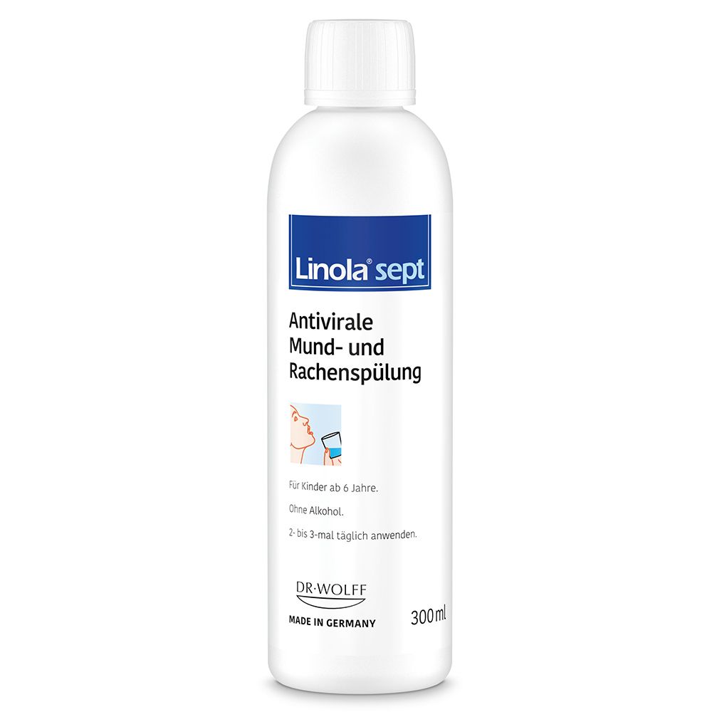 Linola® sept Antivirale Mund- und Rachenspülung - Mundspülung zum Gurgeln und Spülen