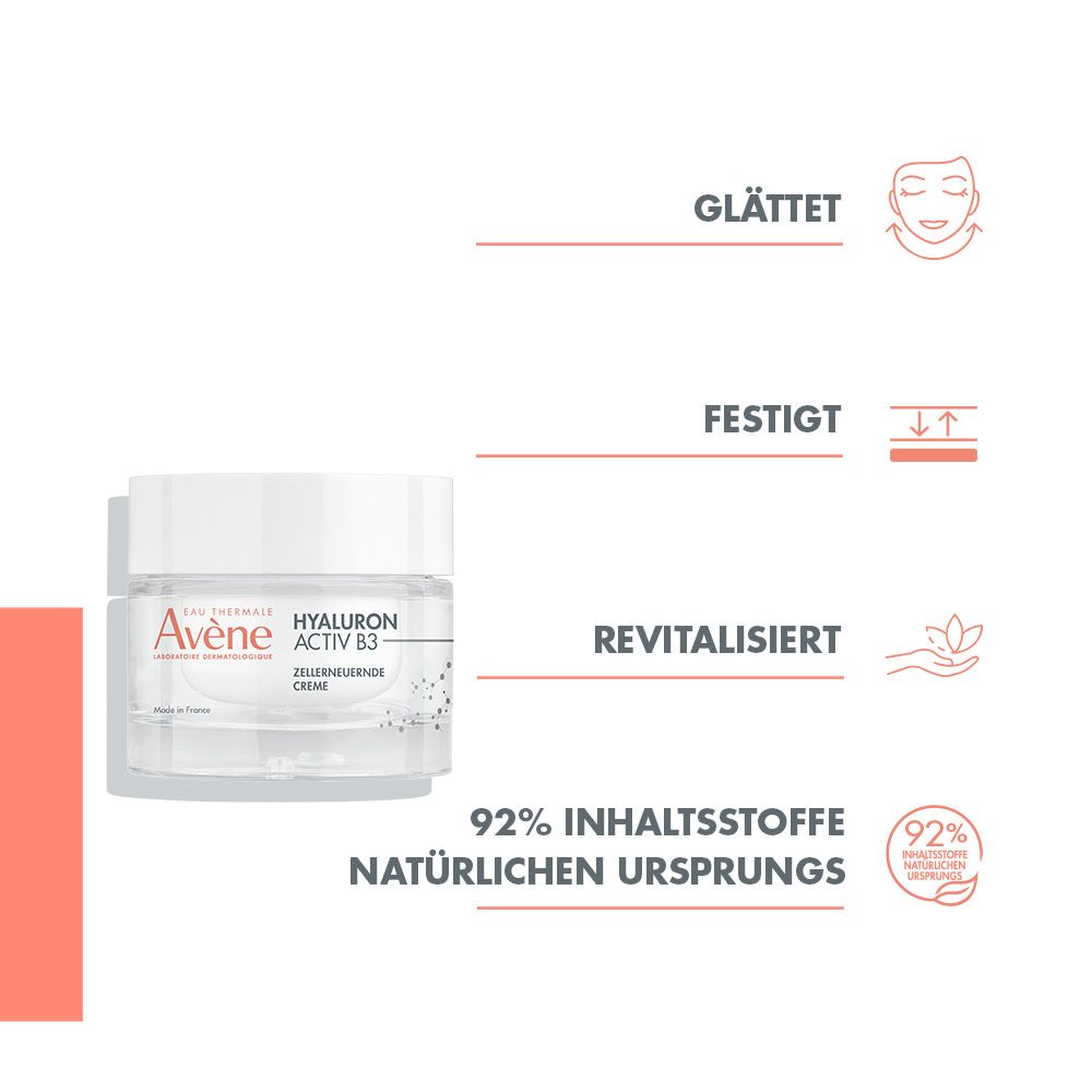 Avène Hyaluron Activ B3 Zellerneuernde Creme - Tagescreme mit Niacinamid - jetzt 5€ sparen mit dem Code “avene5at"*