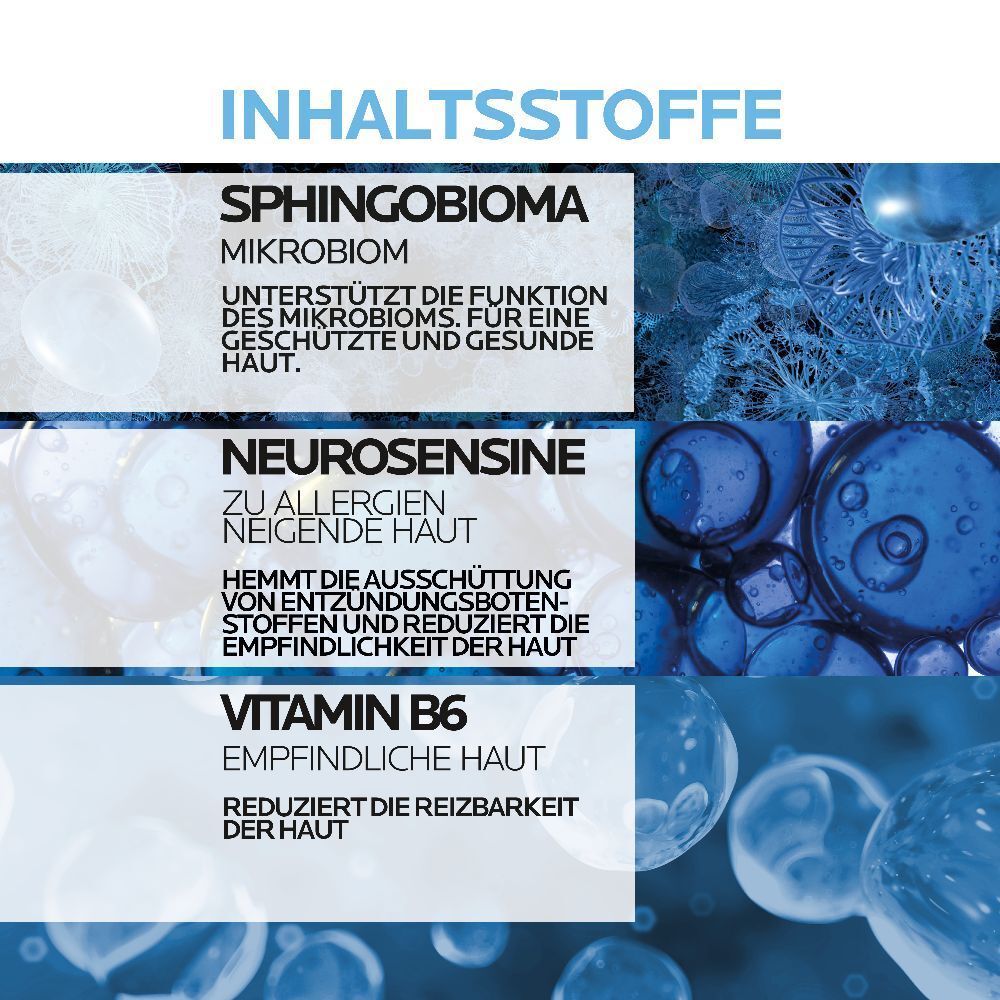 La Roche Posay Toleriane Dermallergo Nacht, Gesichtscreme bei trockener, empfindlicher und zu Allergien neigender Haut