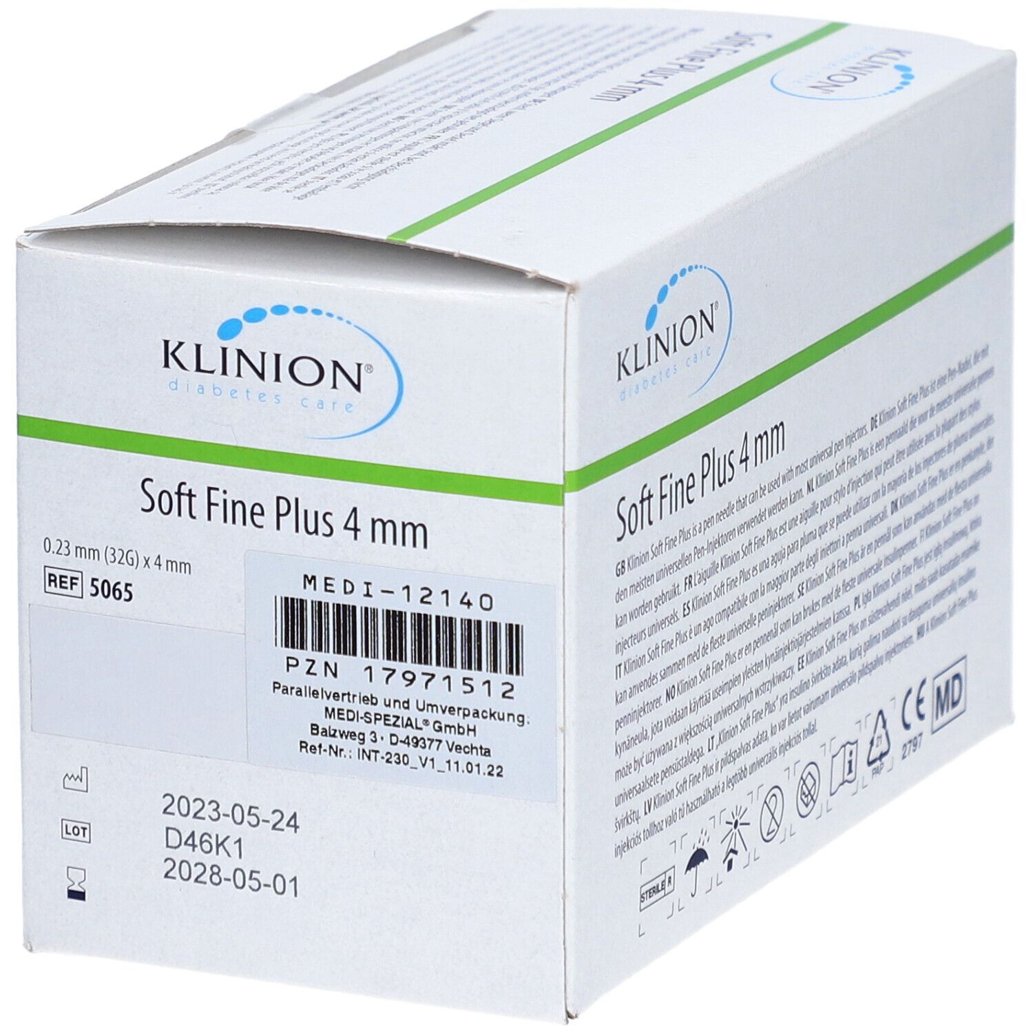 KLINION Soft fine plus Pen-Nadeln 0,23x4 mm 32 G