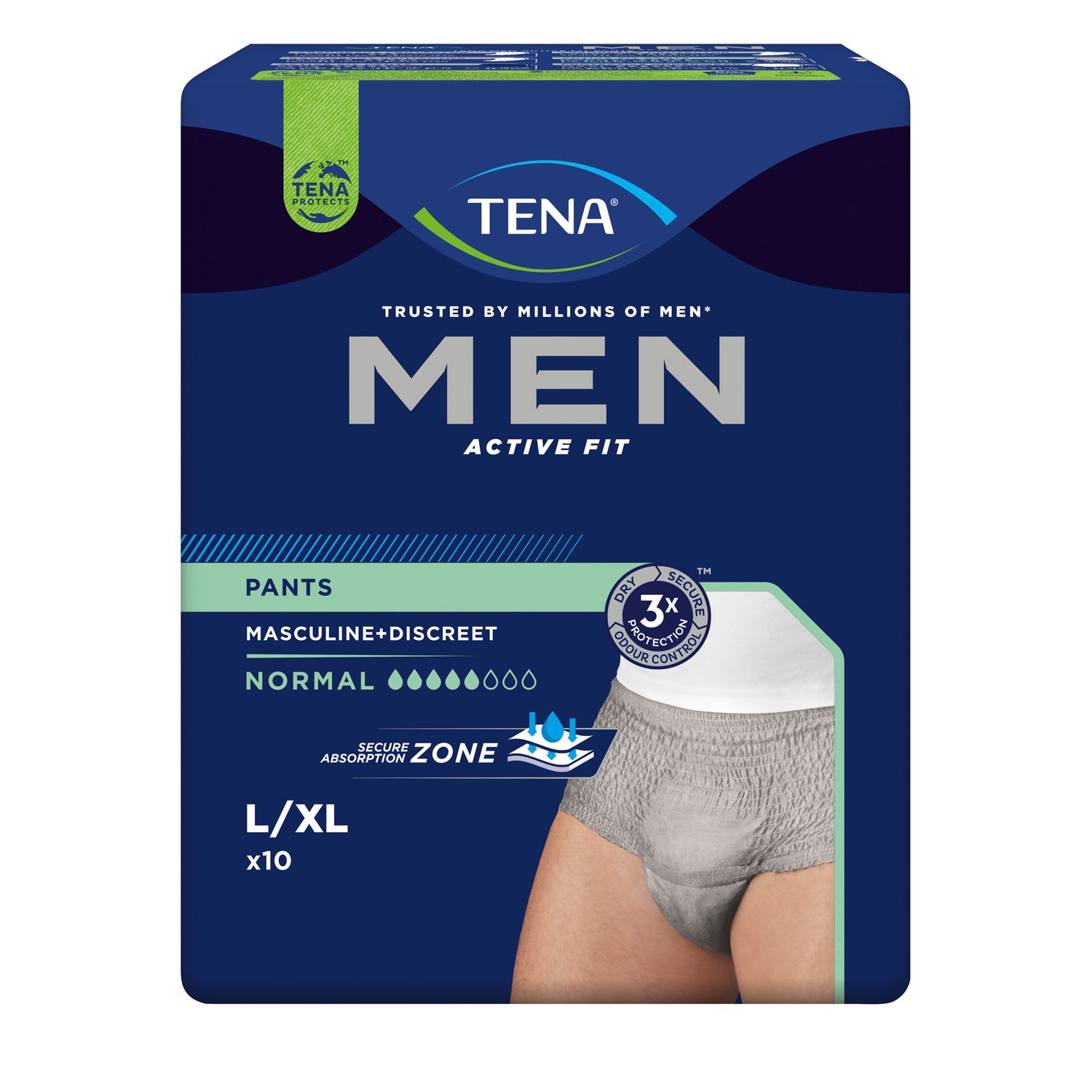 TENA Men Active Fit Pants Normal grau L/XL