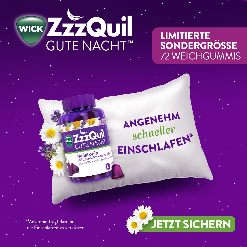 WICK ZzzQuil Gute Nacht mit Melatonin