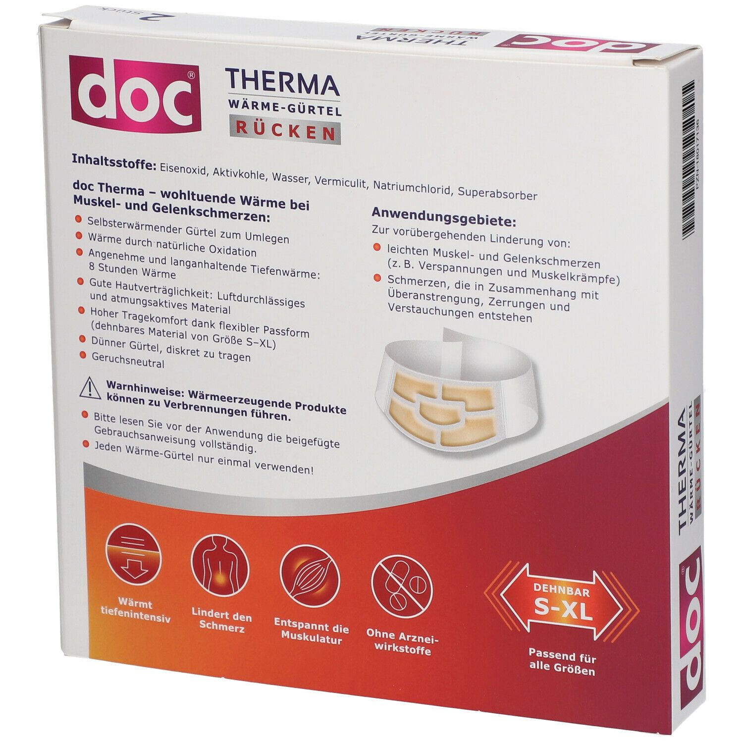 doc® THERMA WÄRME-GÜRTEL RÜCKEN