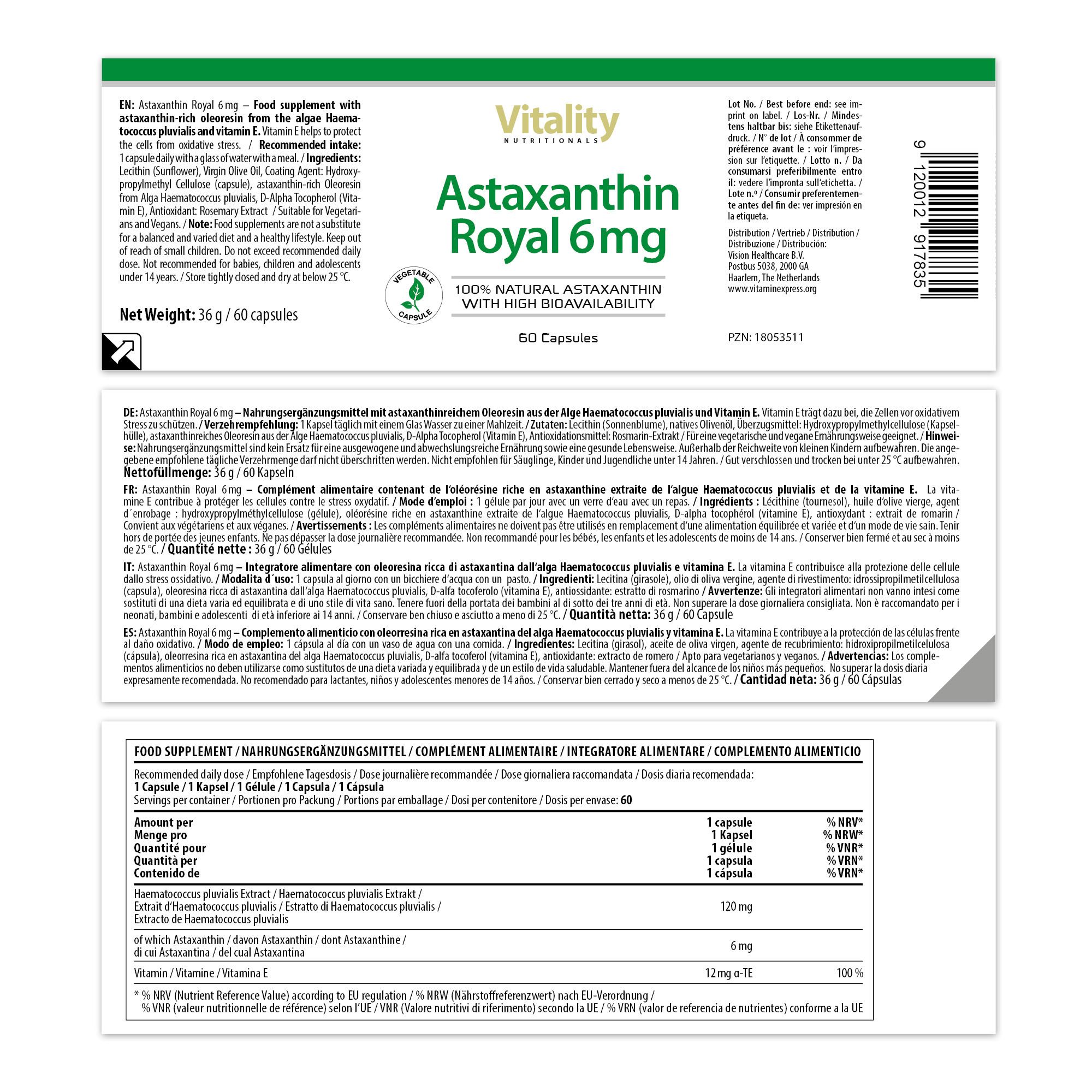 Vitality Astaxanthin Royal