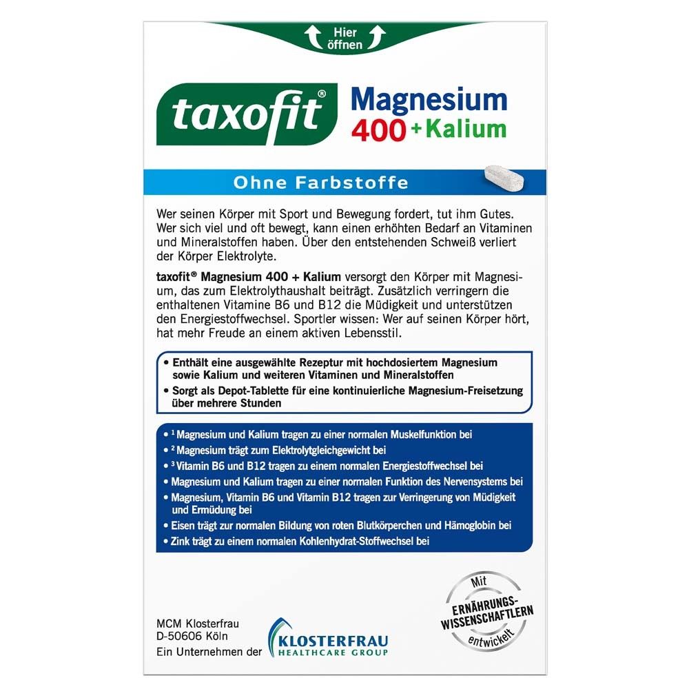 taxofit® Magnesium 400+ Kalium