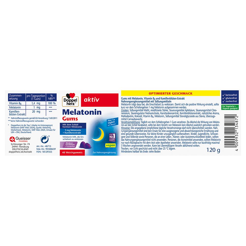 Doppelherz® Melatonin Gums Zuckerfrei