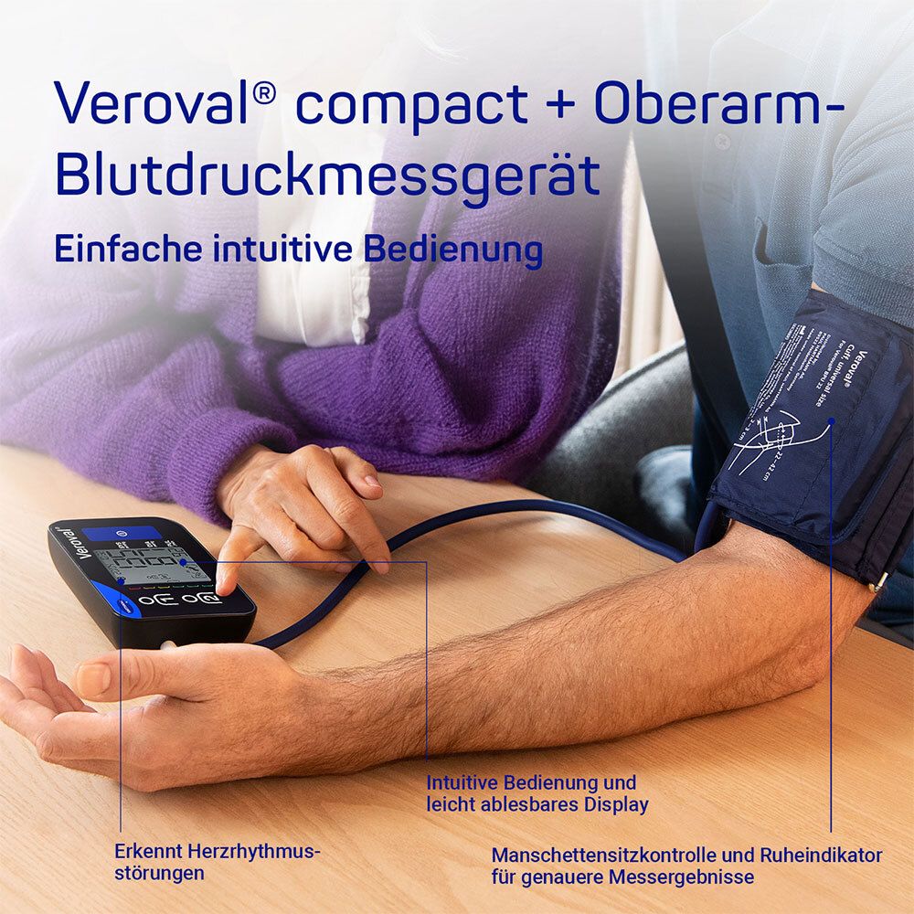 Veroval® compact + Oberarm-Blutdruckmessgerät BPU 26