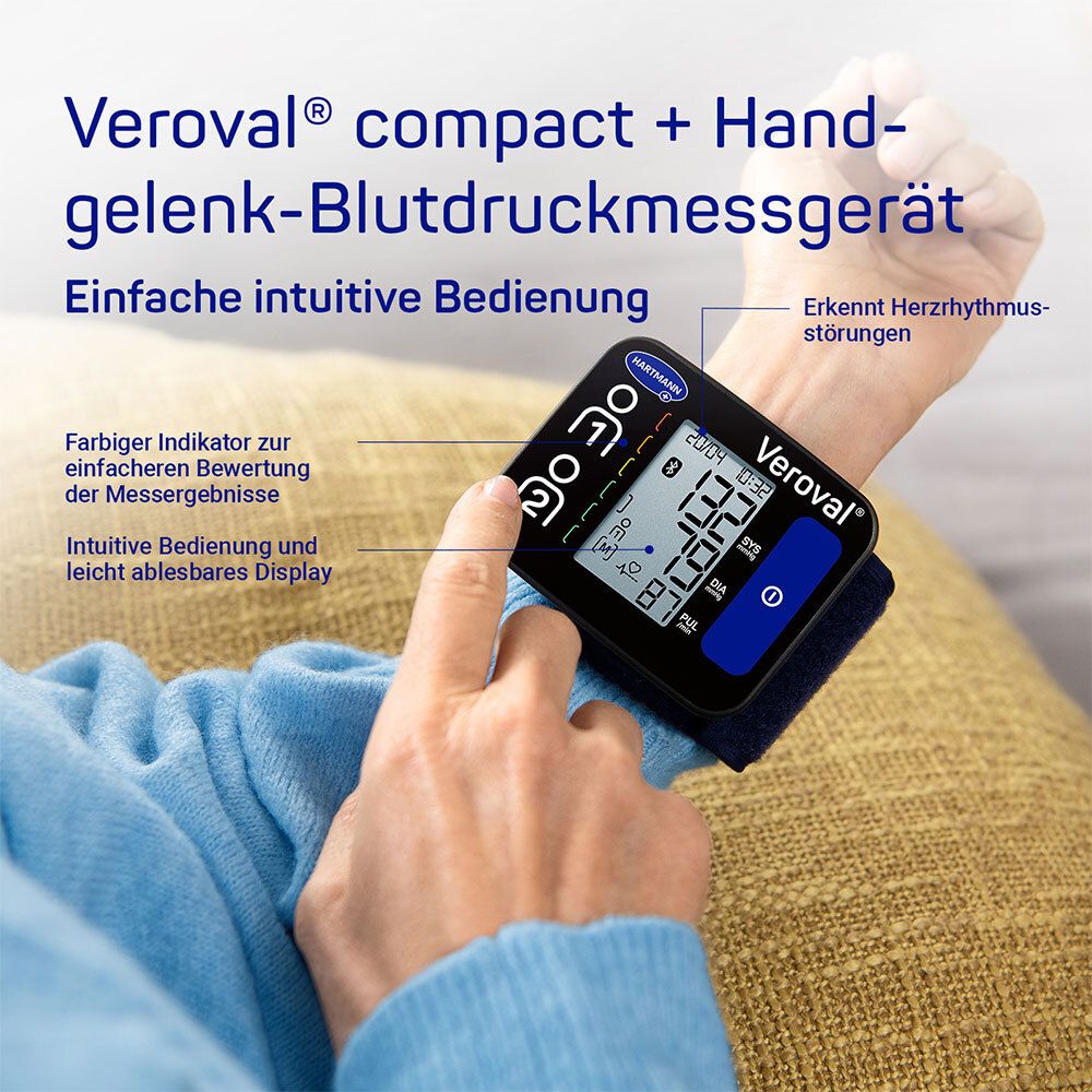 Veroval® compact+ Handgelenk-Blutdruckmessgerät