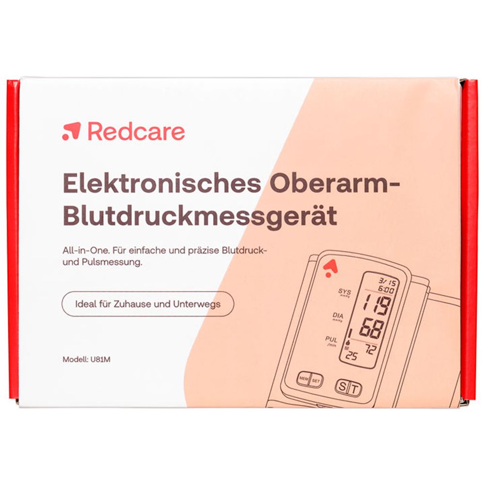 Redcare Blutdruckmessgerät für eine präzise Blutdruck- und Pulsmessung