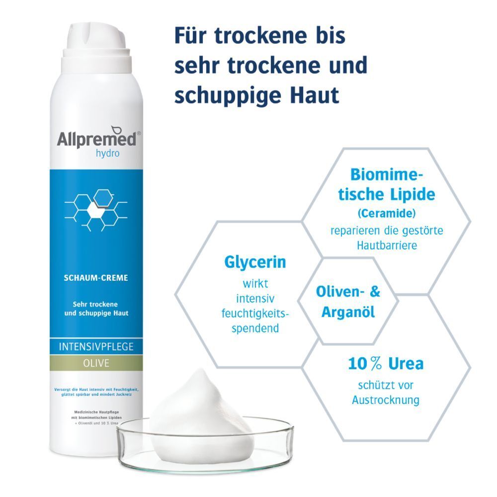 Allpremed® hydro Lipid Schaum-Creme INTENSIVPFLEGE Olive