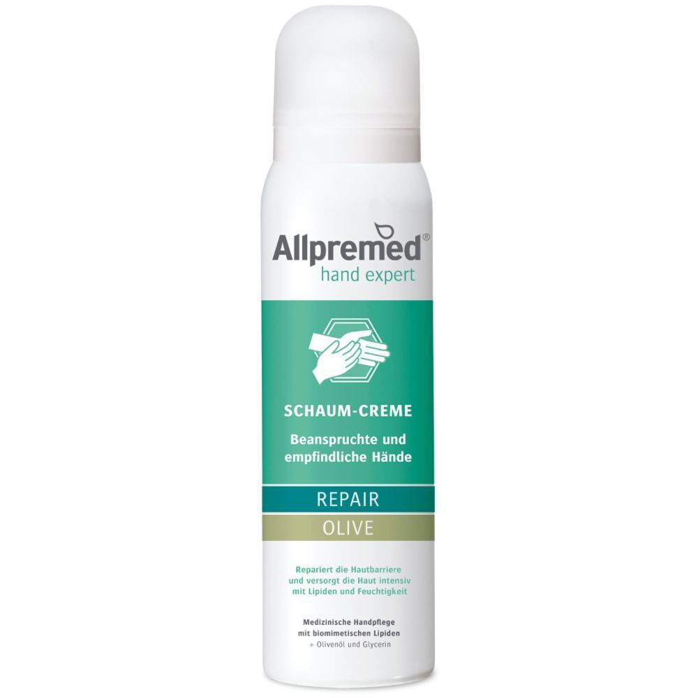 Allpremed® hand expert Lipid Schaum-Creme REPAIR Olive
