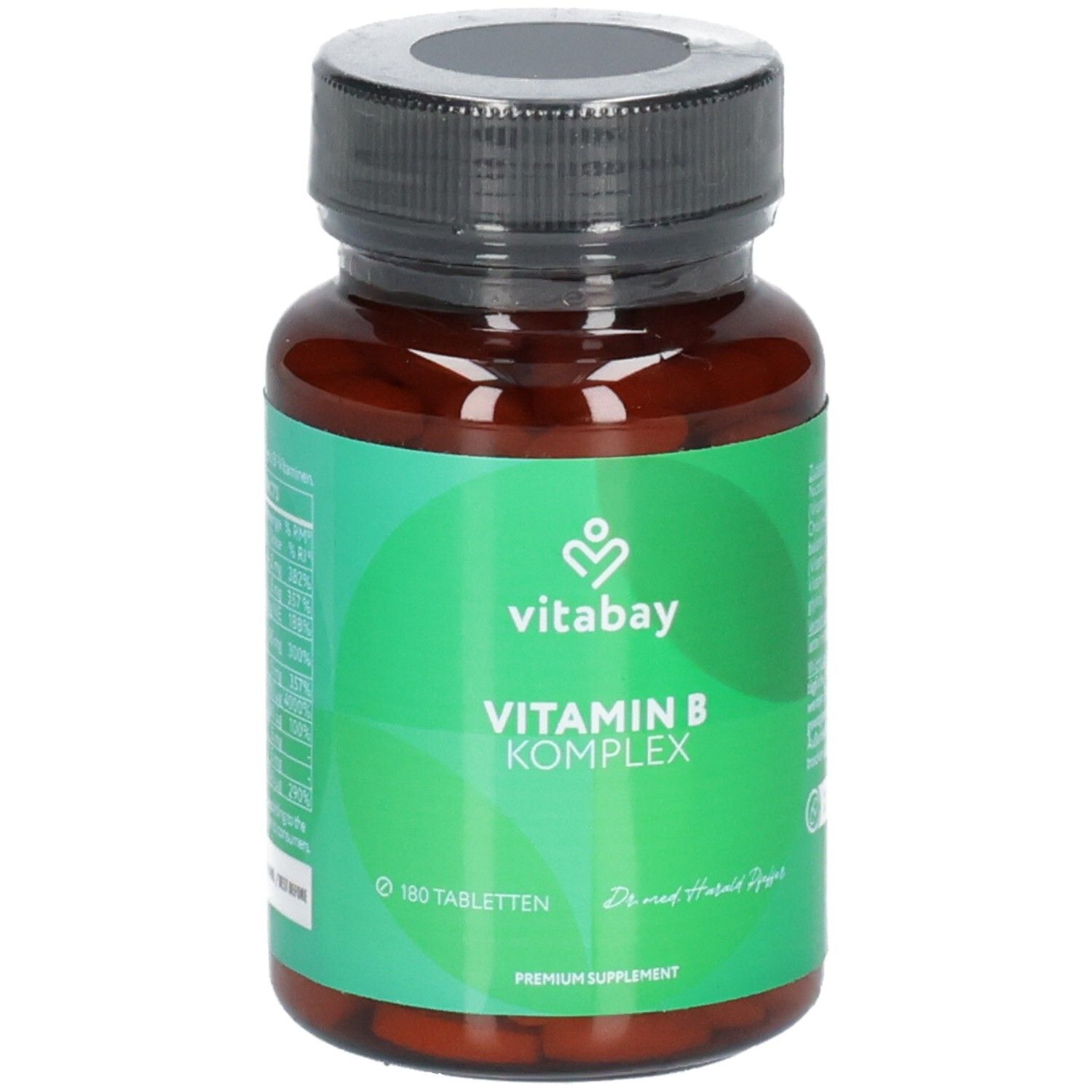 Vitabay Vitamin B Komplex Flasche mit 180 Tabletten.