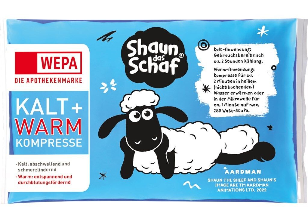 WEPA Kalt & Warm Kompresse "Shaun das Schaf"