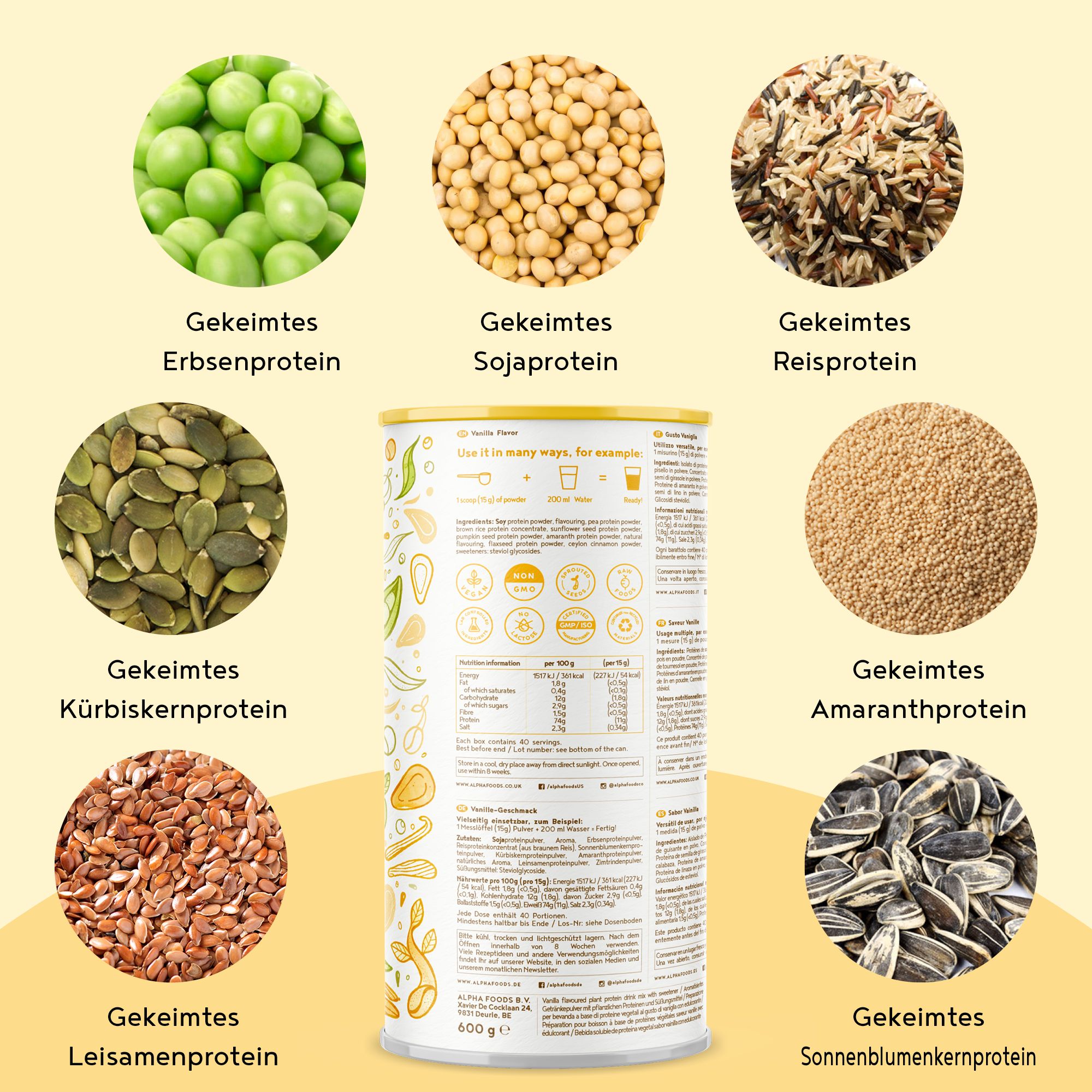 ALPHA FOODS Vegan Protein Vanille