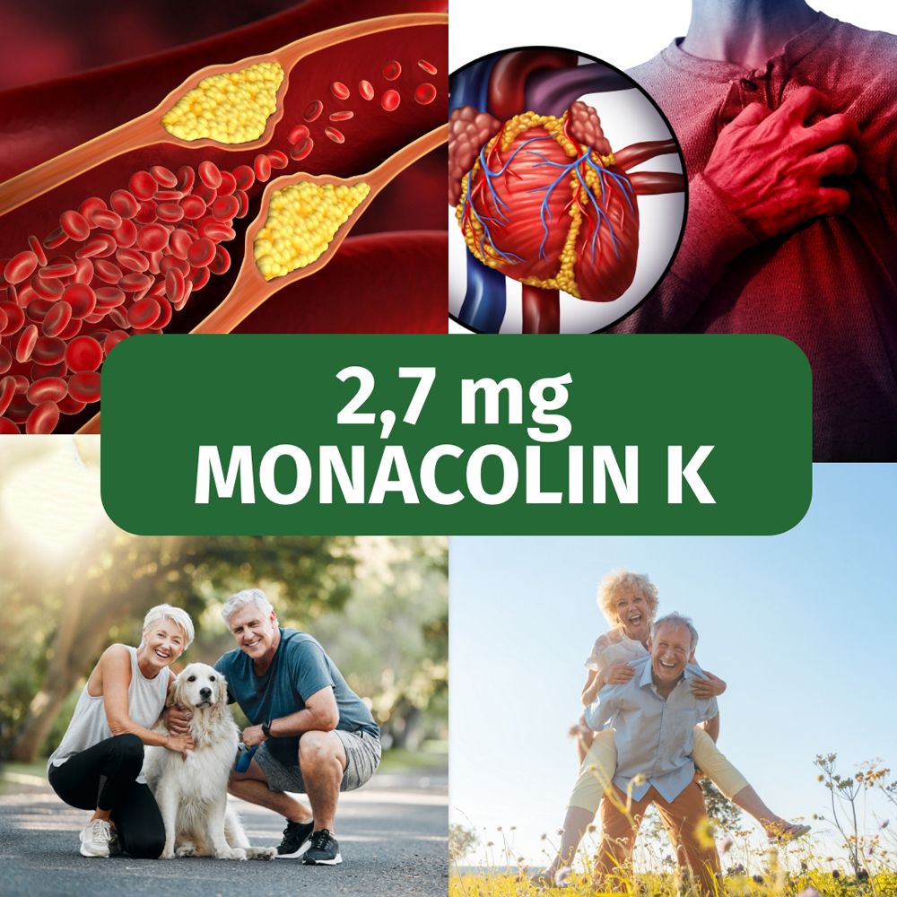 Roter Reis mit 2,7 mg Monacolin K für Herzgesundheit und Vitalität.