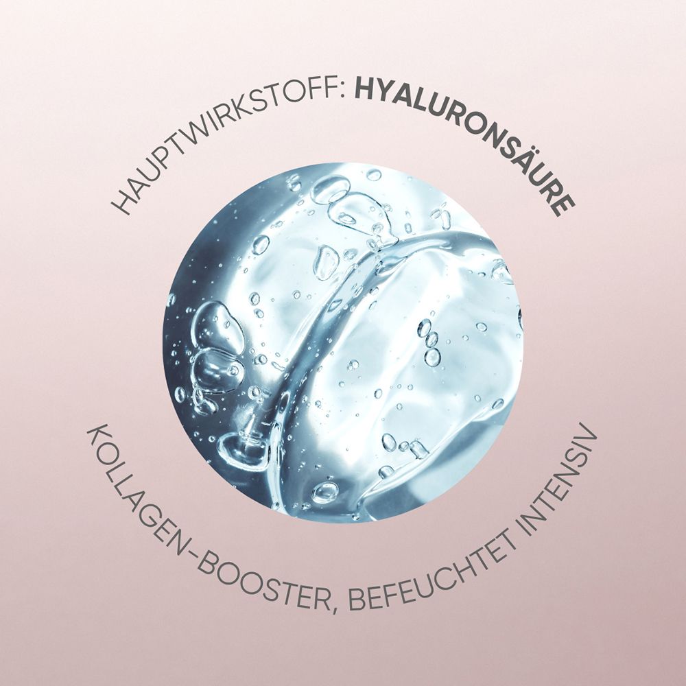 Molekülstruktur: Hyaluronsäure als Kollagen-Booster für intensive Feuchtigkeit.