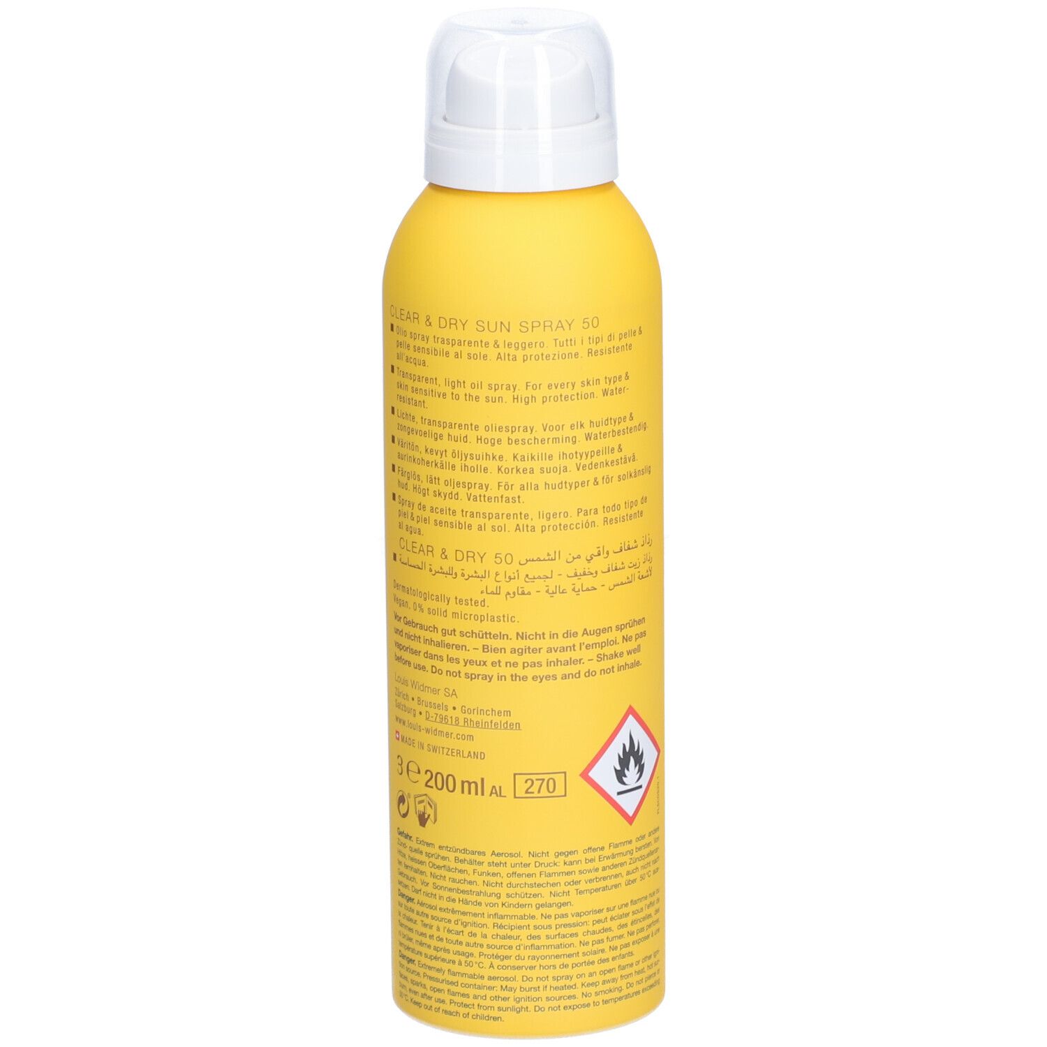 Louis Widmer Clear & Dry Sun Spray 50