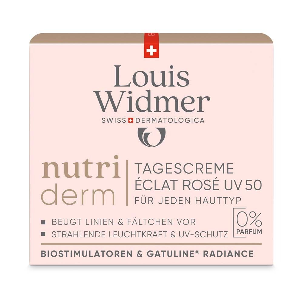 Louis Widmer nutriderm Tagescreme Éclat Rosé UV 50 ohne Parfüm