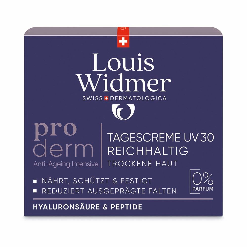Louis Widmer proderm Tagescreme UV 30 Reichhaltig unparfümiert