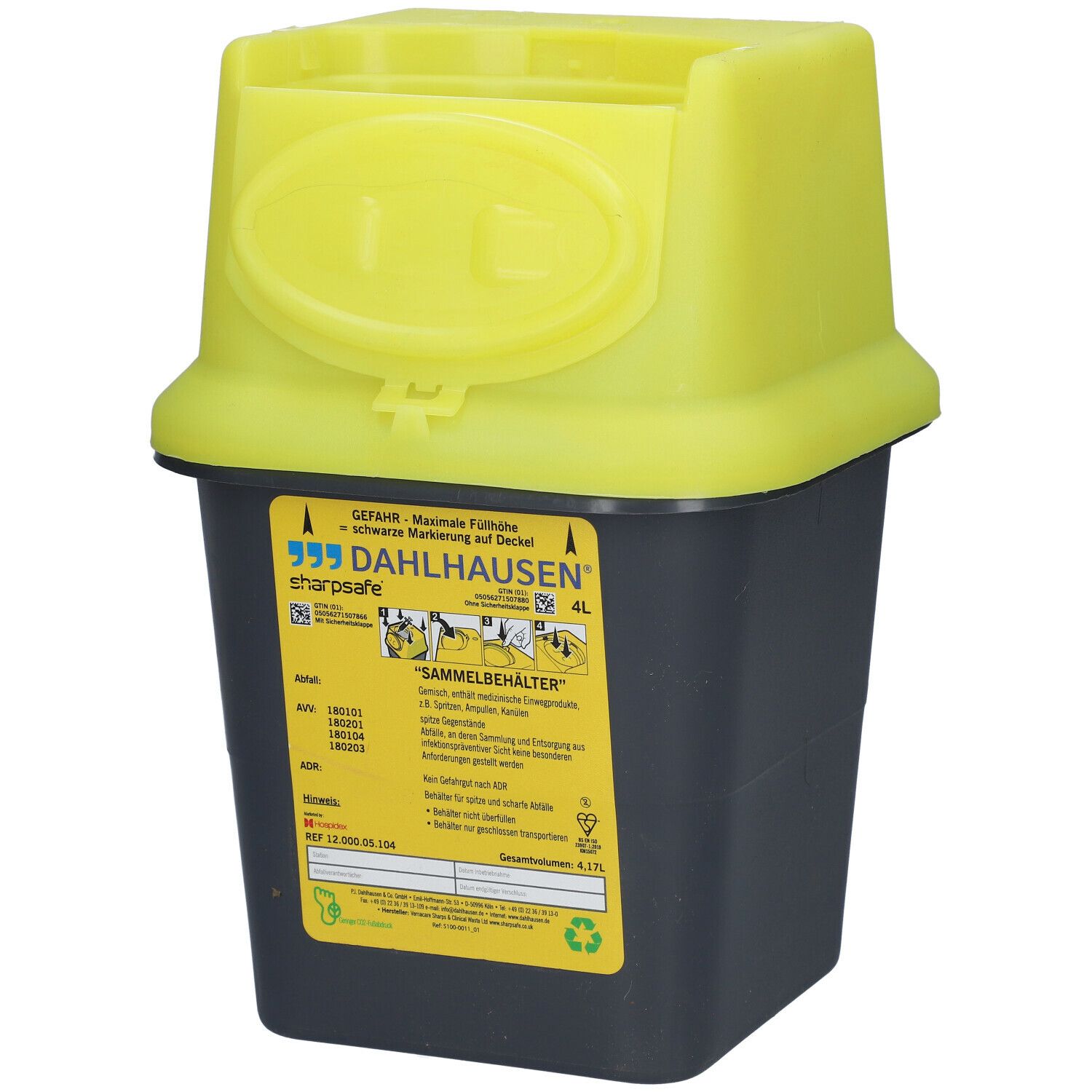 Sharpsafe Abwurfbehälter 4,0 L