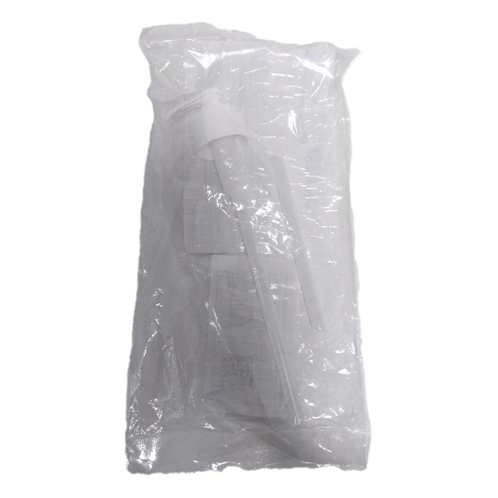 Transparente Plastiktüte mit mehreren weißen Pumpspendern. Einzelteile in der Verpackung erkennbar.