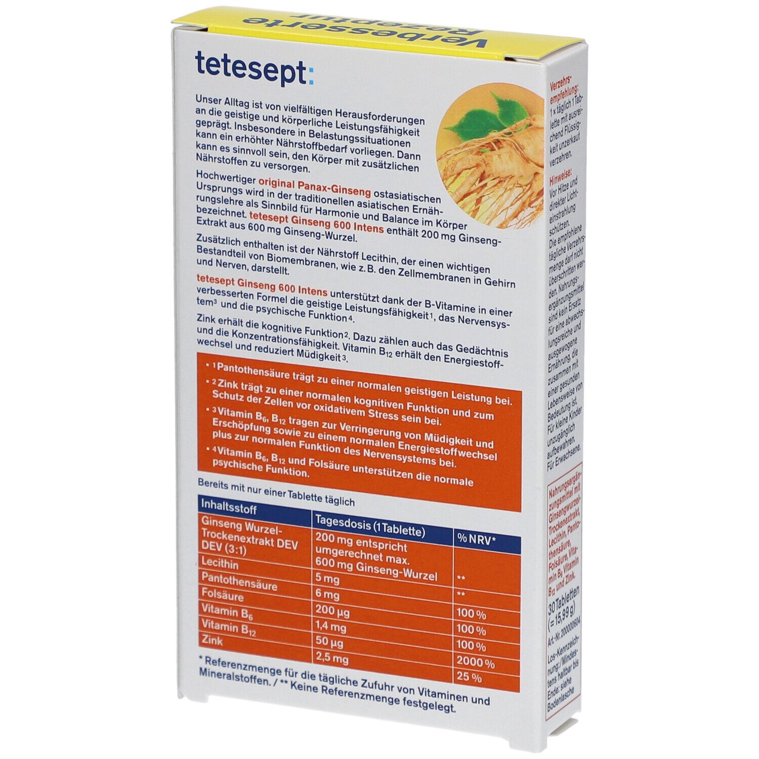 tetesept Ginseng 600 Intens