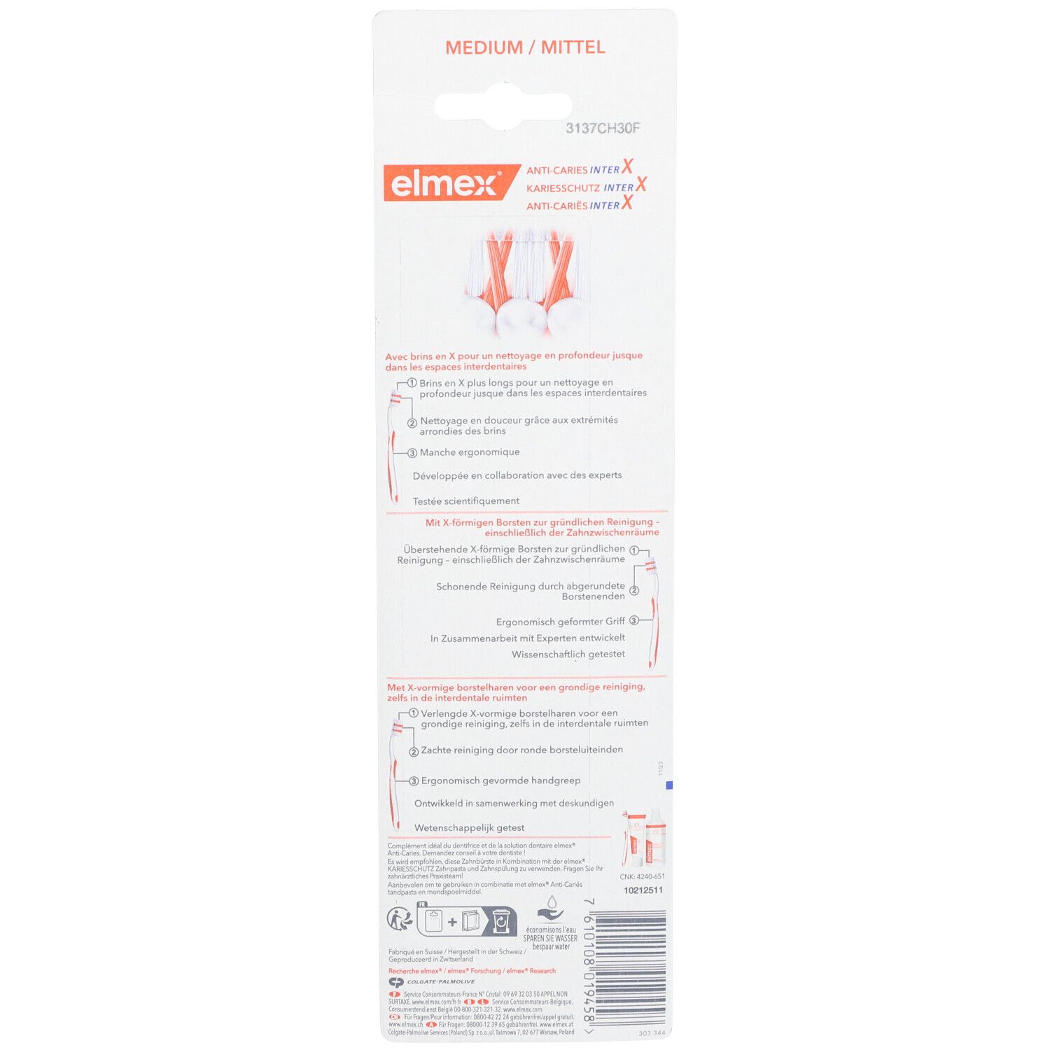 elmex® Kariesschutz InterX Mittel Zahnbürsten 2 St - Shop Apotheke