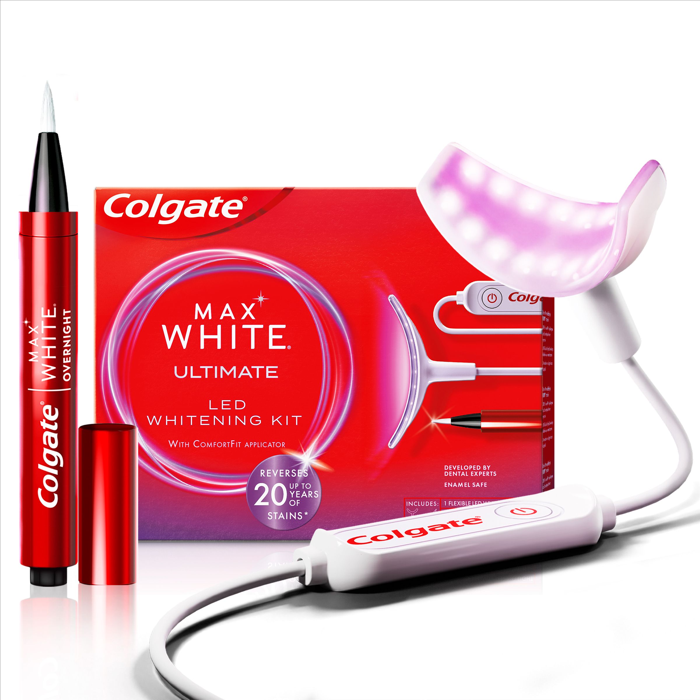 Colgate® Max White Ultimate LED-Whitening-Kit mit KomfortFit-Adapter