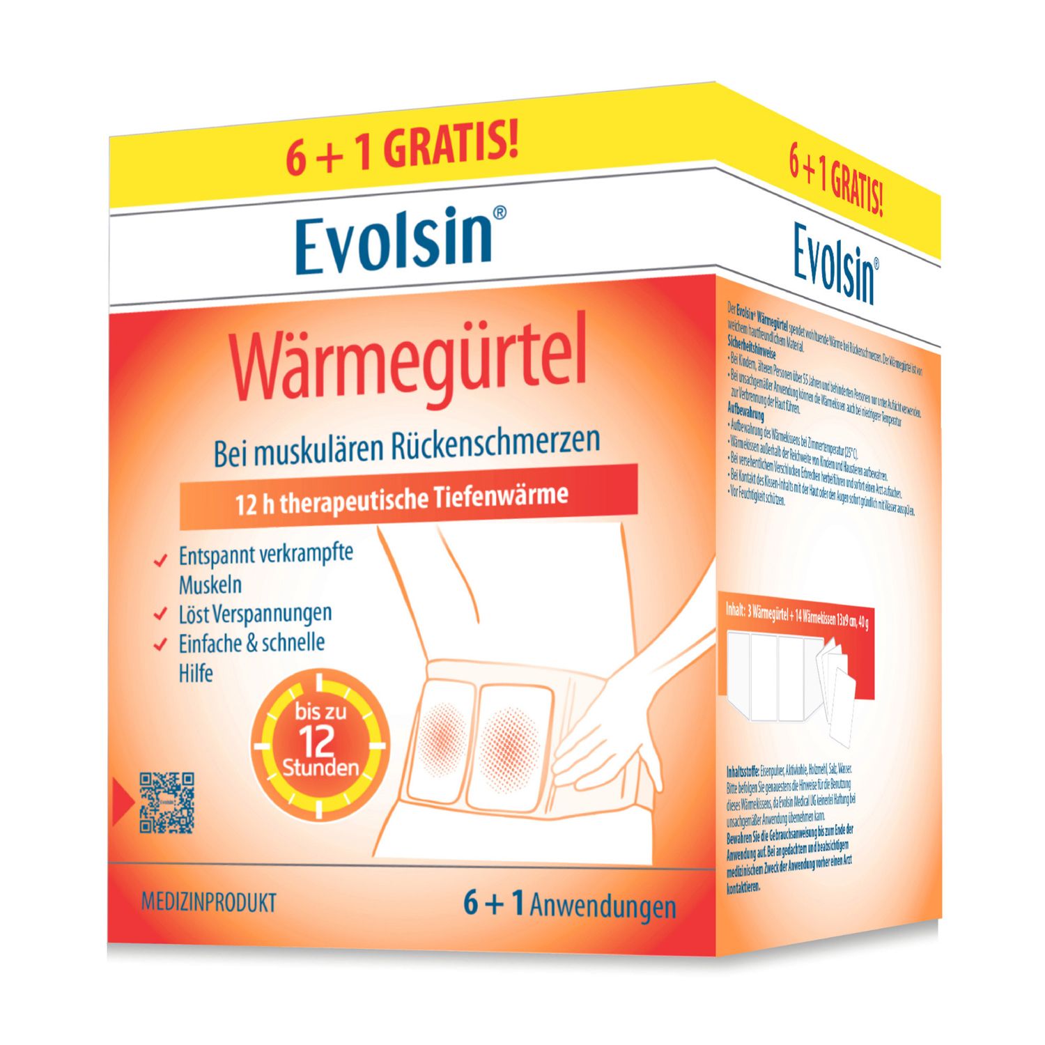 Evolsin® Wärmegürtel – Wärmeumschläge zur Linderung muskulärer Rückenschmerzen