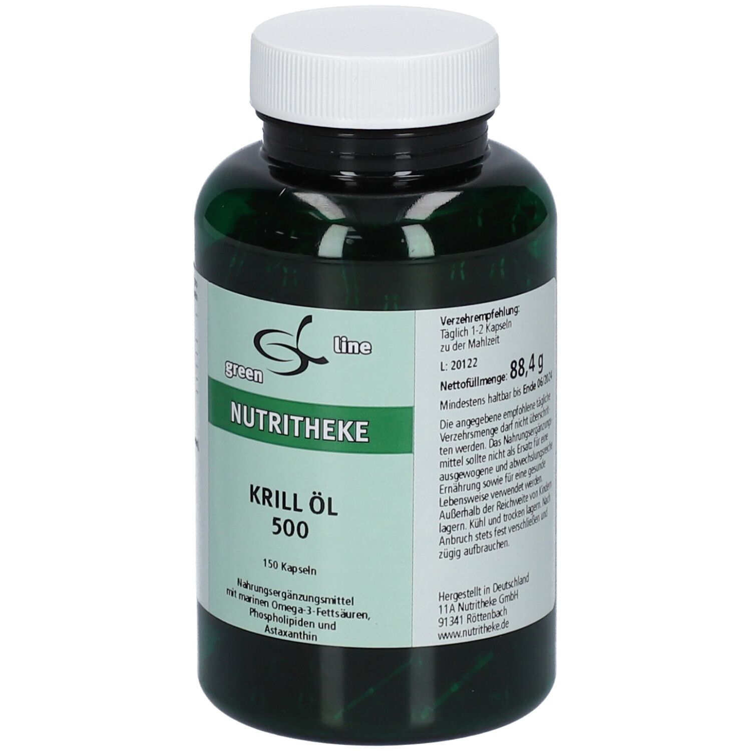 green line NUTRITHEKE Krillöl 500